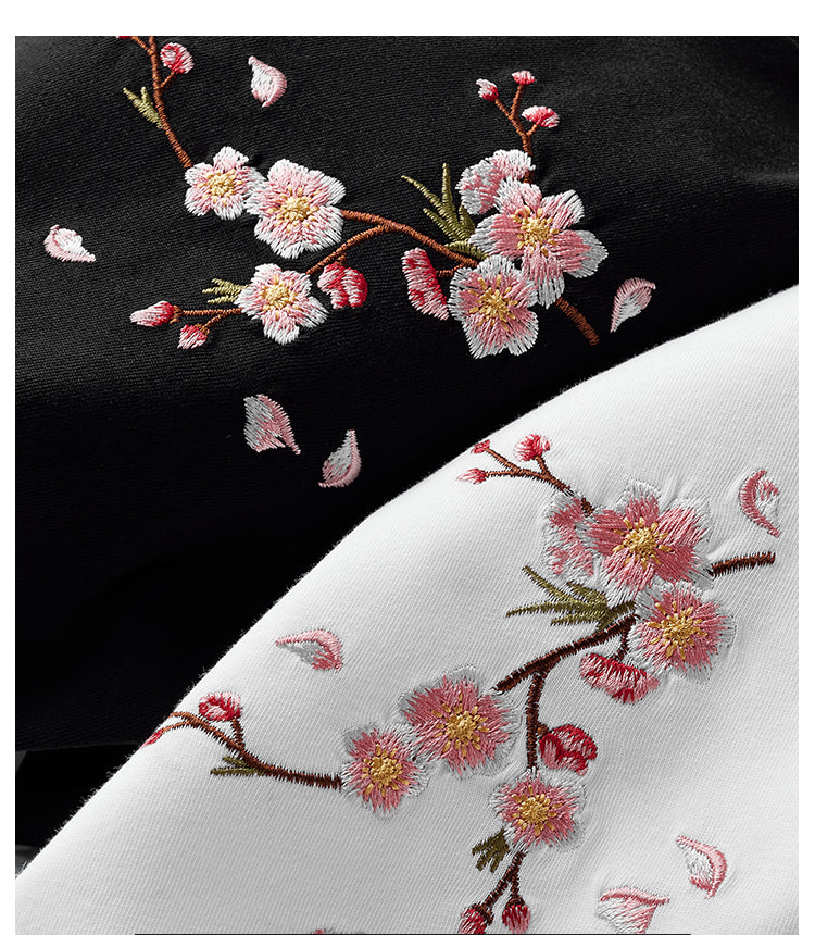 Embroidered Sakura Blossom T-Shirt