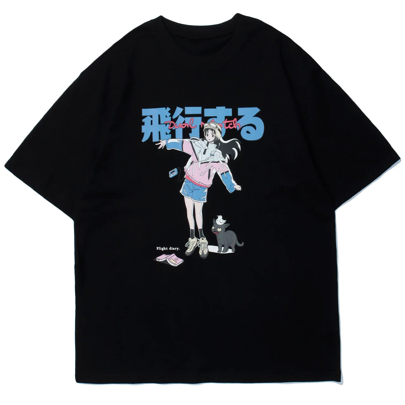 Anime-Inspired Cat Girl T-Shirt graphic t-shirt streetwear | Glow Streetwear