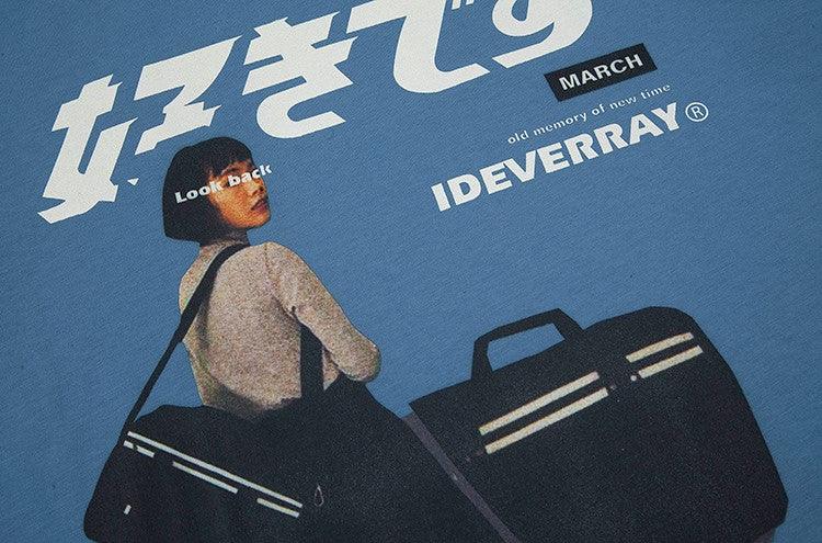 Retro-Inspired Oversized Tee: 'Look Back'