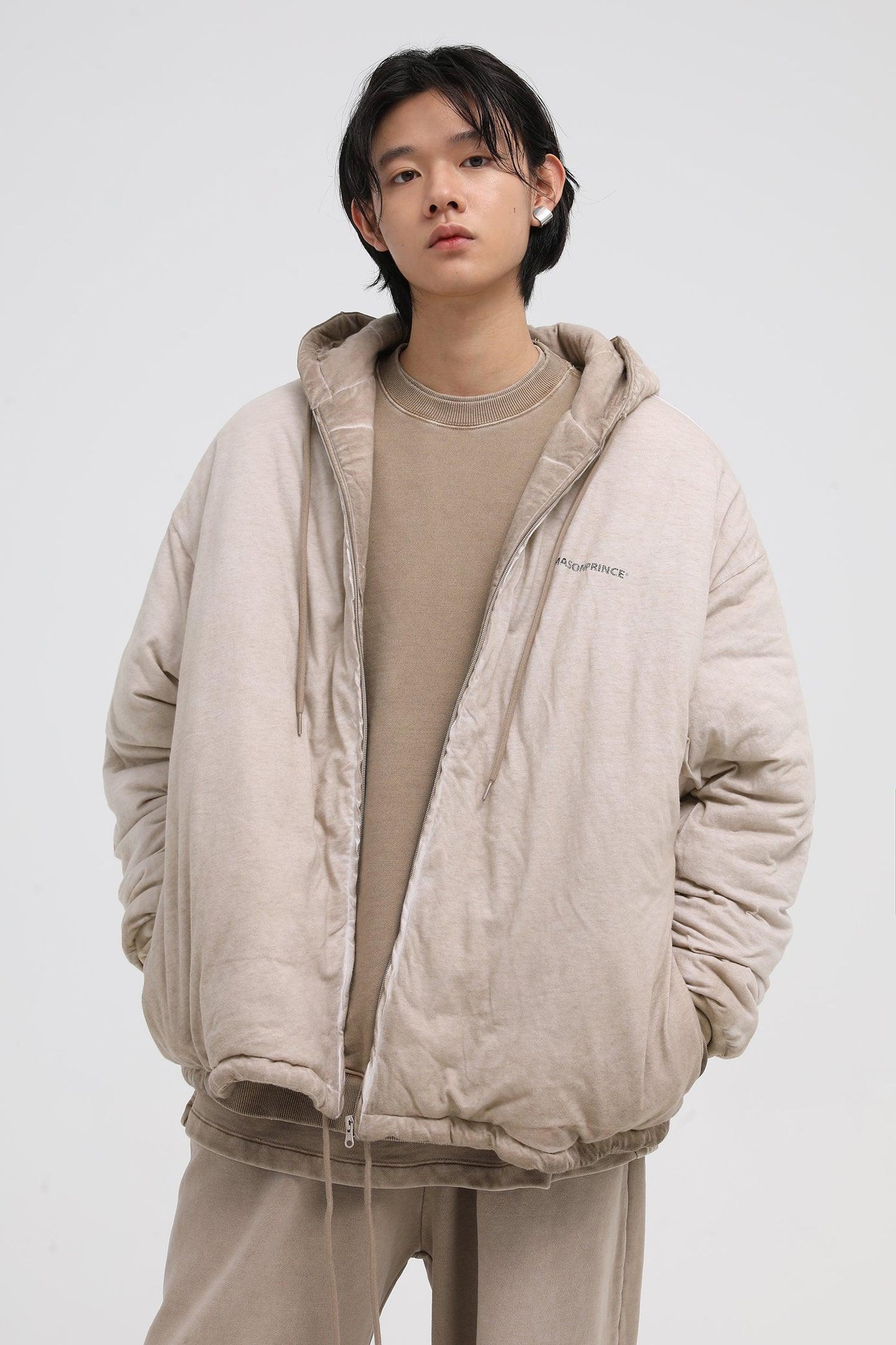 MASONPRINCE Padded Zip-Up Hooded Jacket