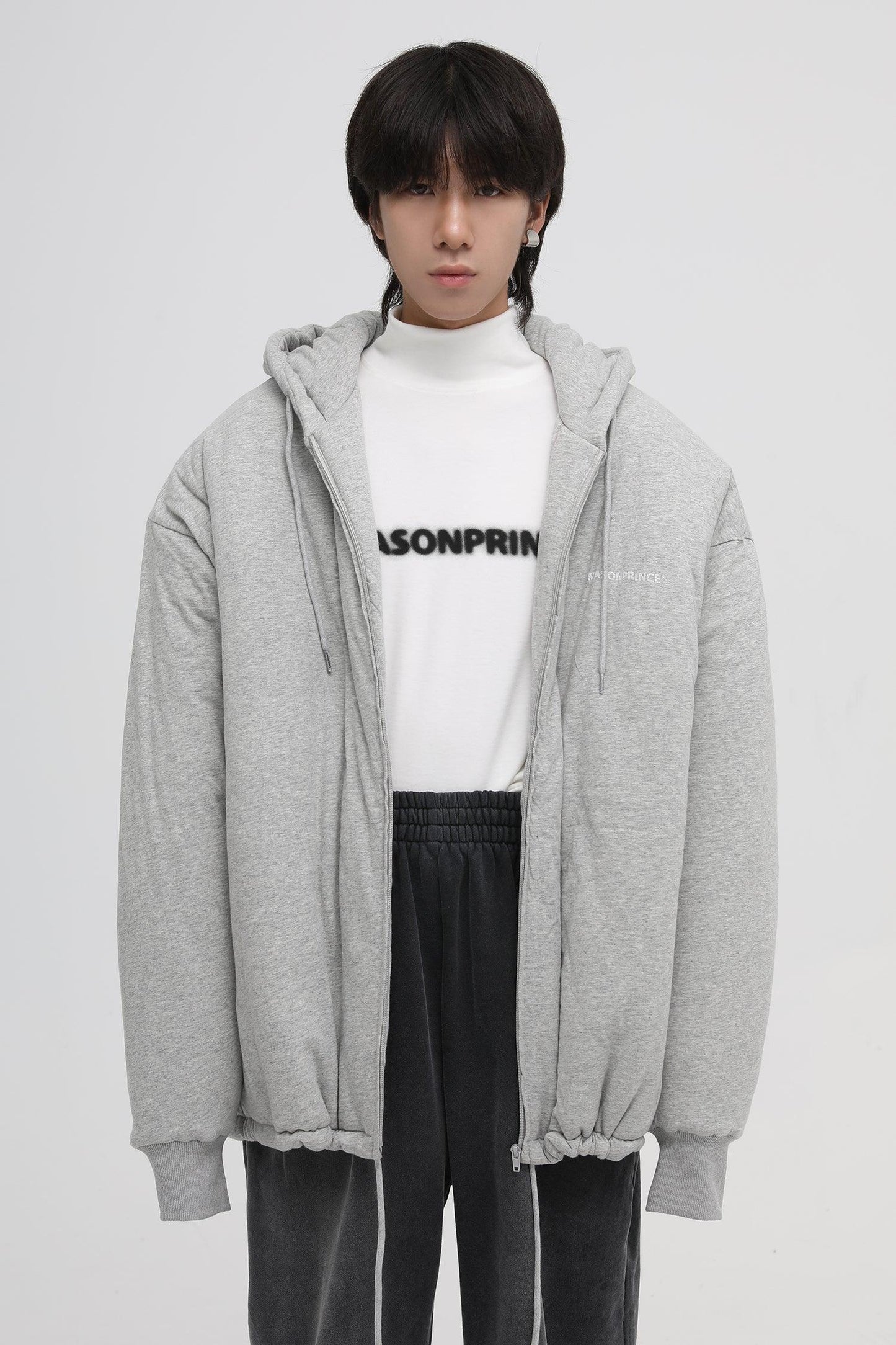 MASONPRINCE Padded Zip-Up Hooded Jacket