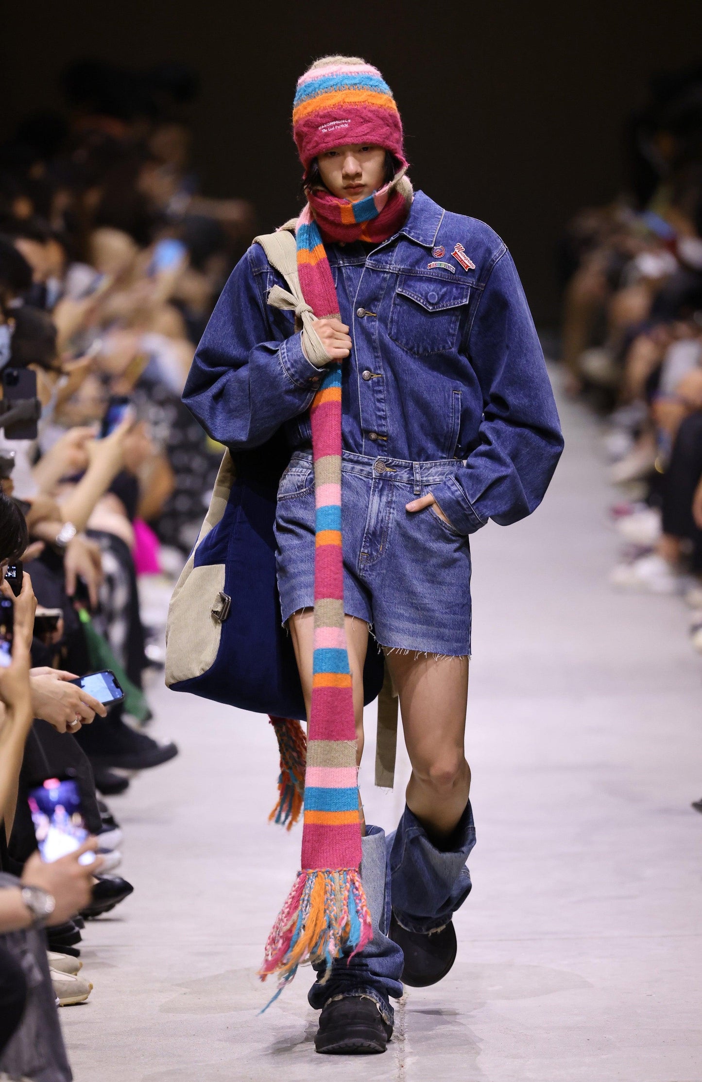 MASONPRINCE Hand-Knit Alpaca Beanie in Multi-Color