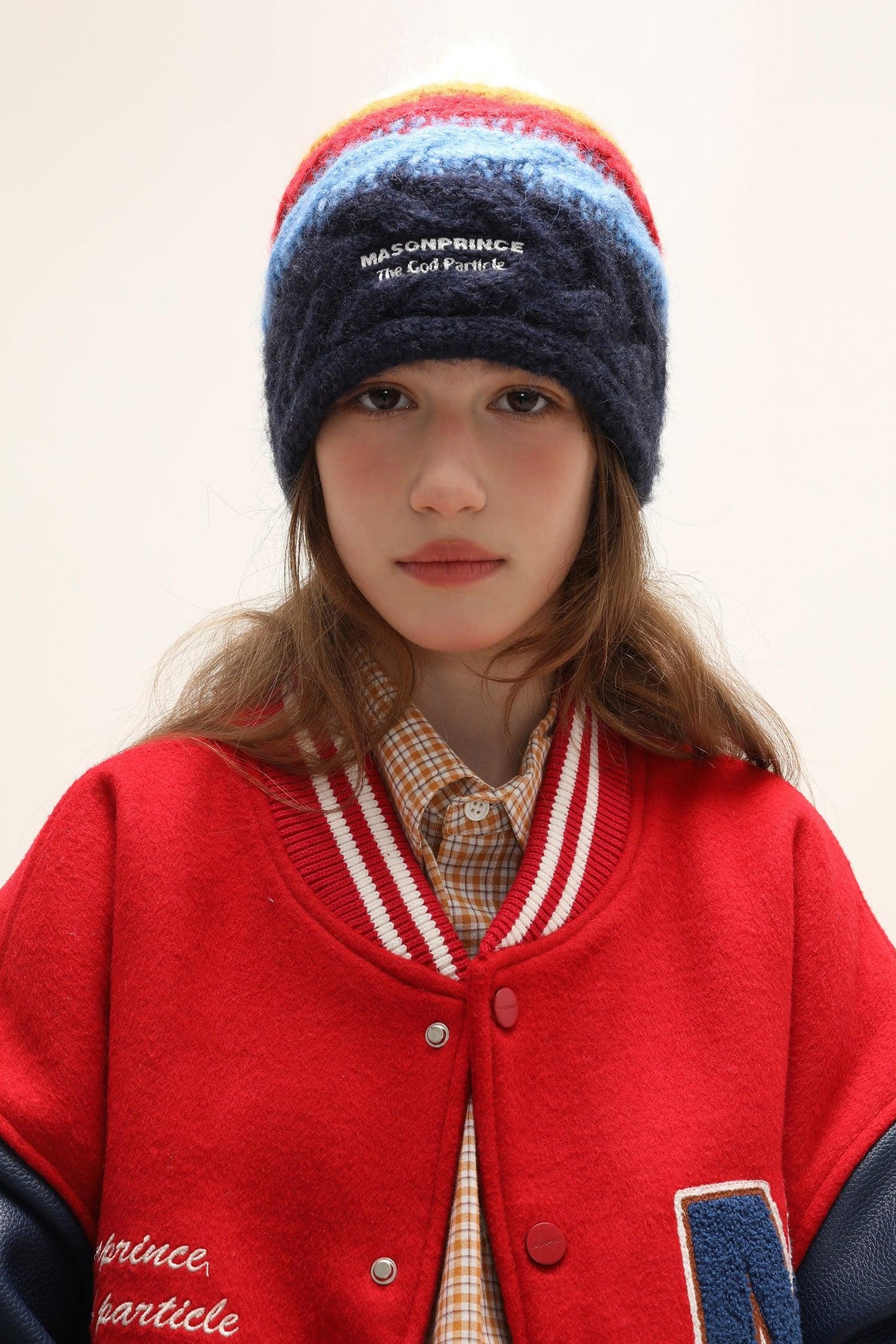 MASONPRINCE Hand-Knit Alpaca Beanie in Multi-Color