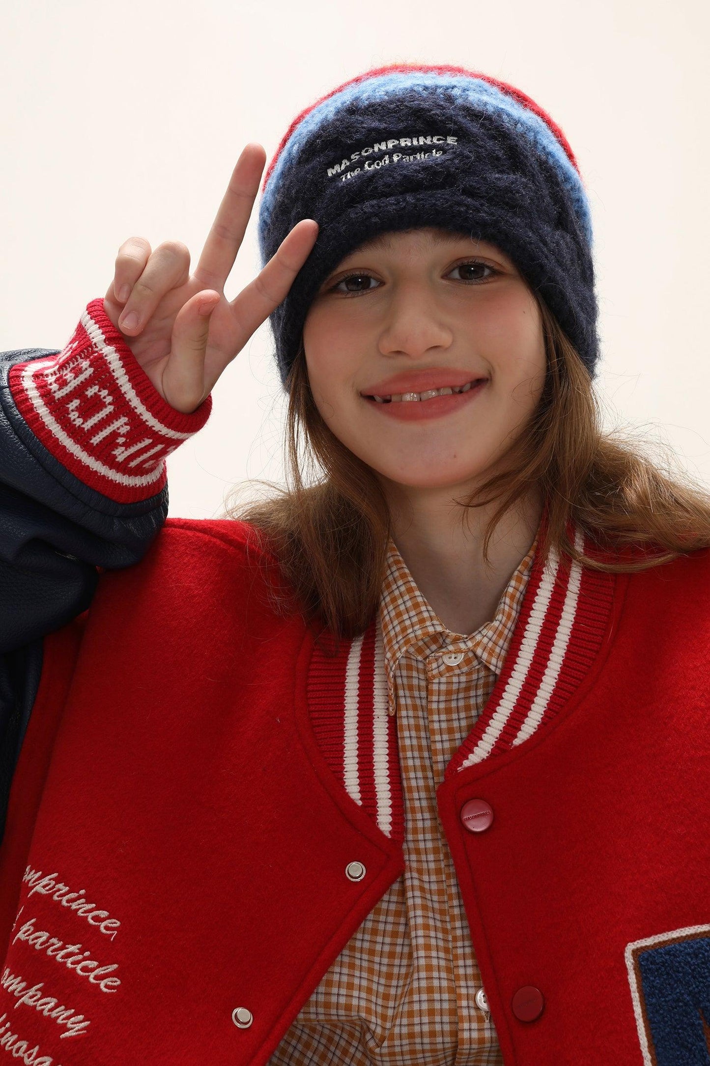 MASONPRINCE Hand-Knit Alpaca Beanie in Multi-Color