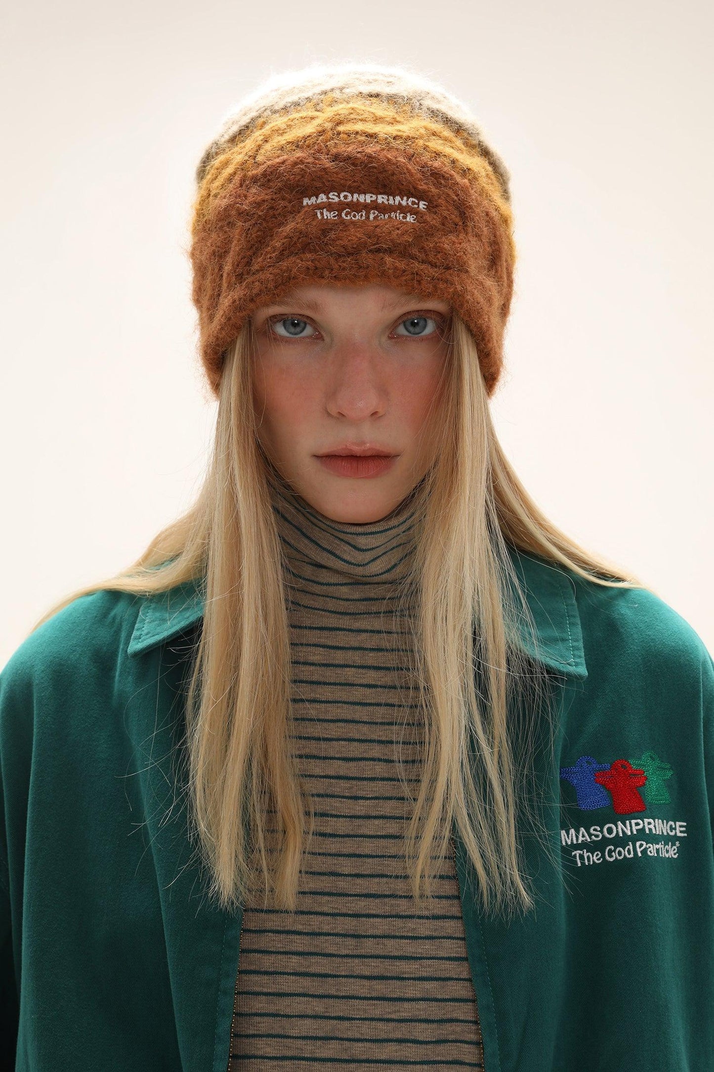 MASONPRINCE Hand-Knit Alpaca Beanie in Multi-Color