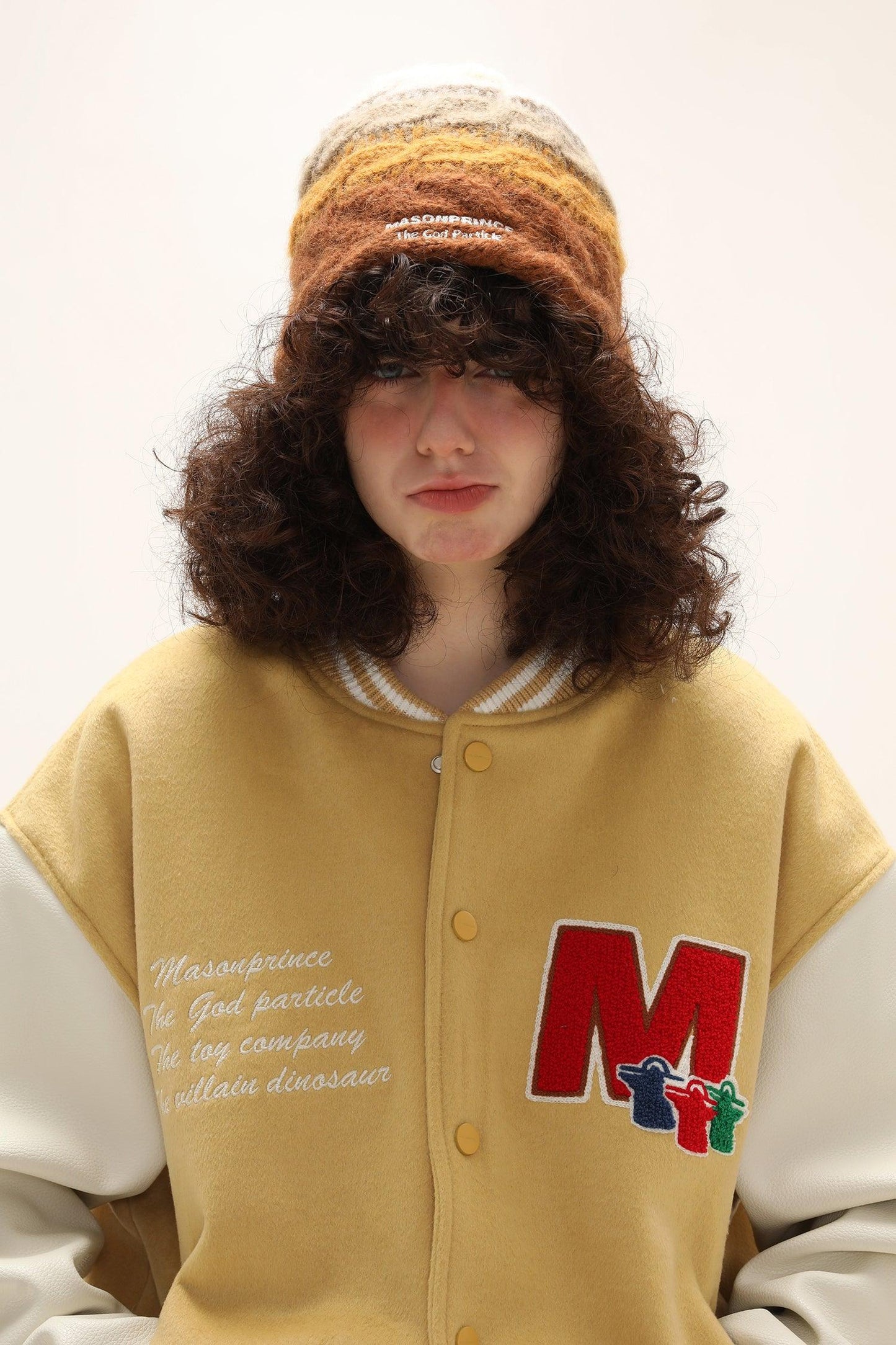 MASONPRINCE Hand-Knit Alpaca Beanie in Multi-Color