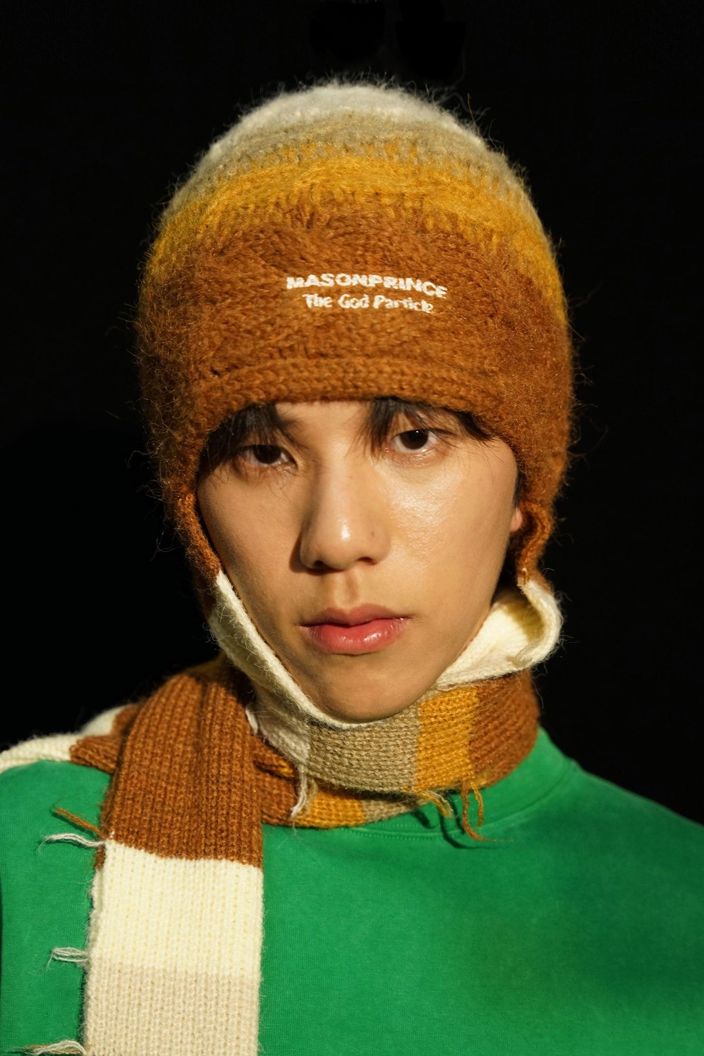 MASONPRINCE Hand-Knit Alpaca Beanie in Multi-Color