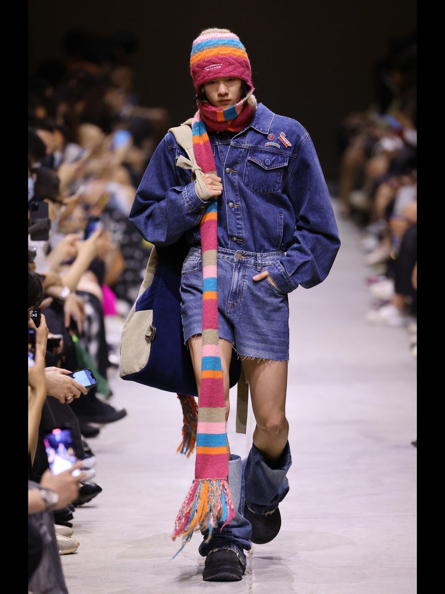 MASONPRINCE Hand-Knit Alpaca Beanie in Multi-Color