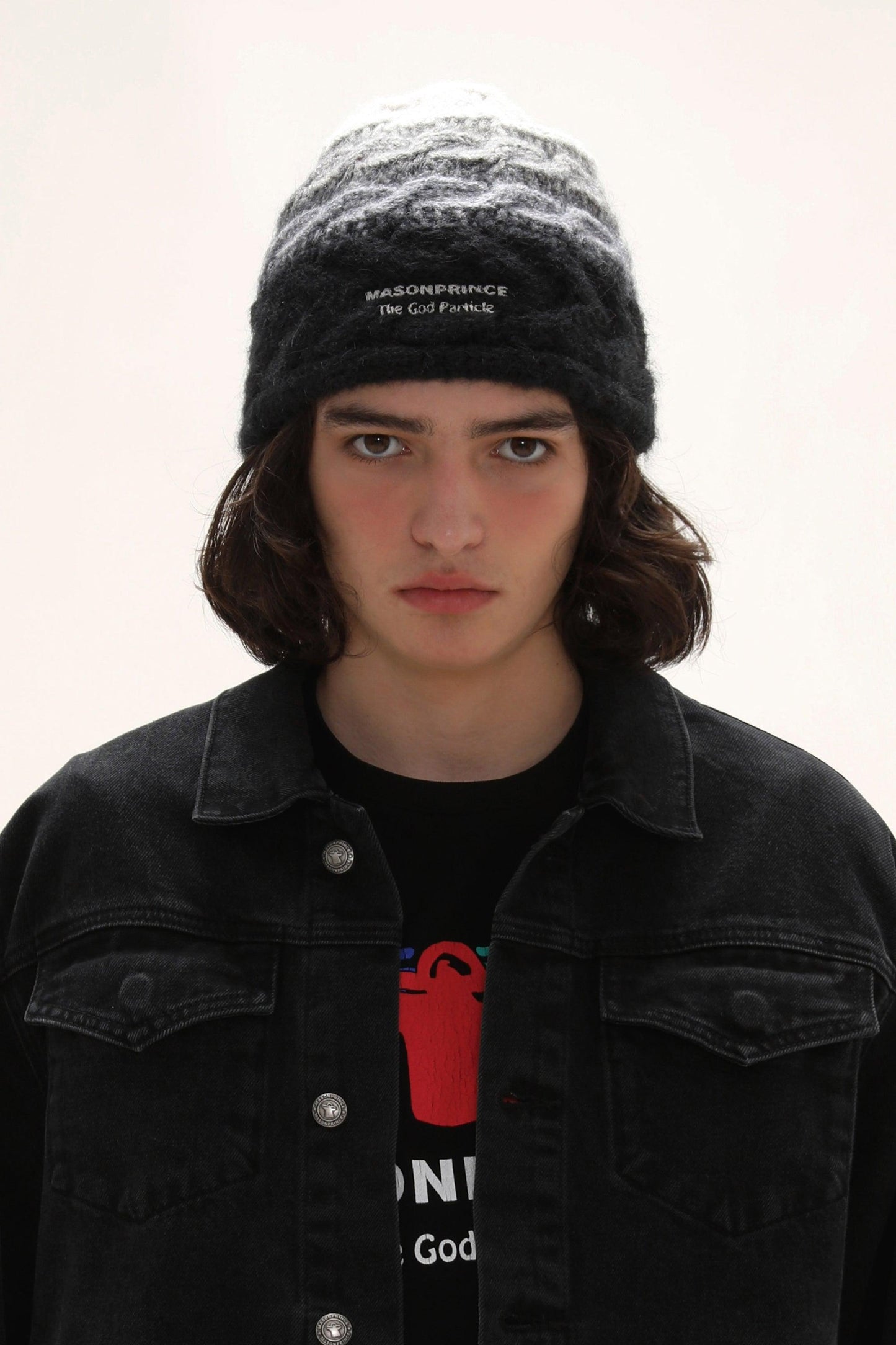 MASONPRINCE Hand-Knit Alpaca Beanie in Multi-Color