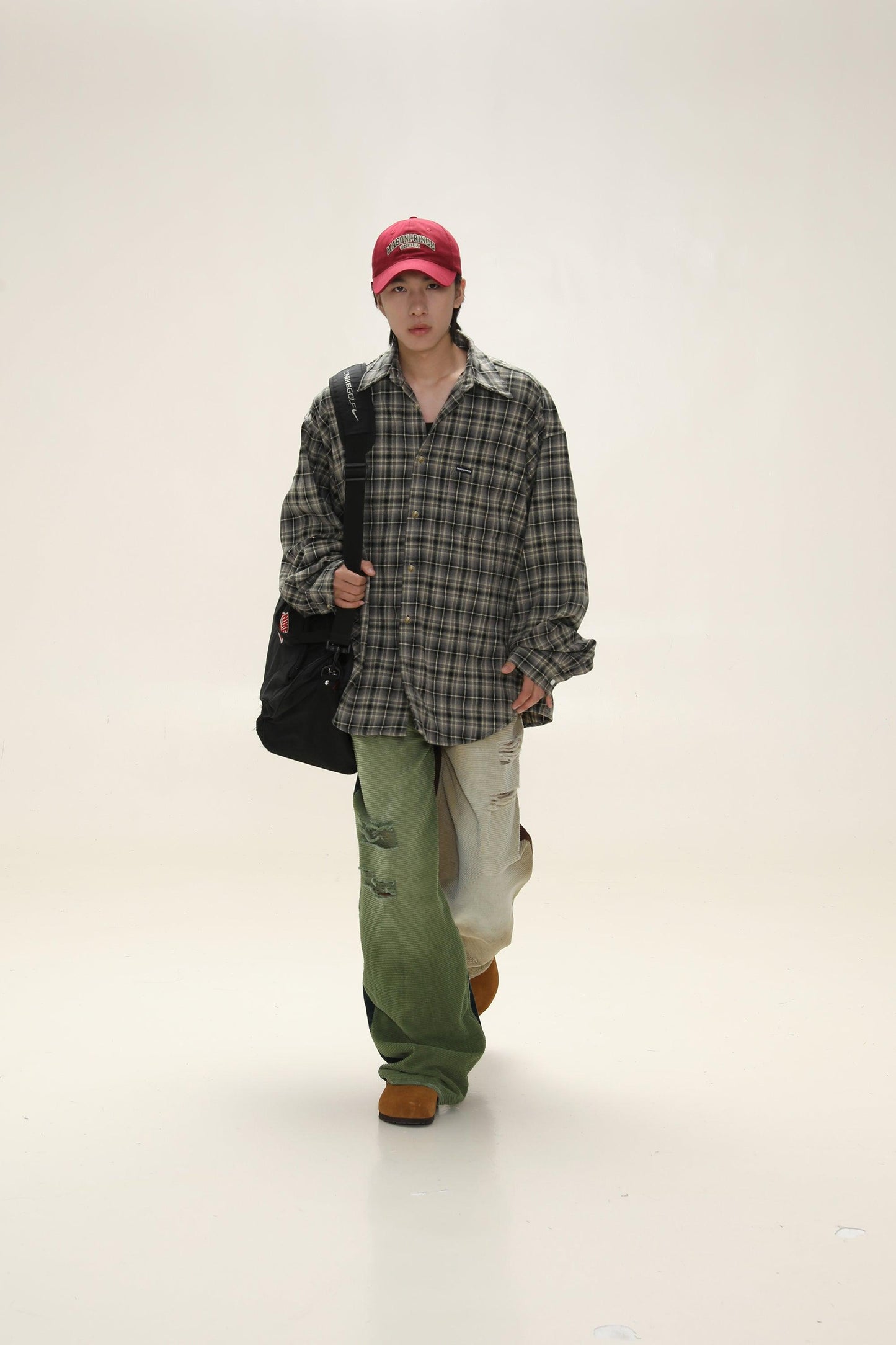 MASONPRINCE Boxy Plaid Work Shirt