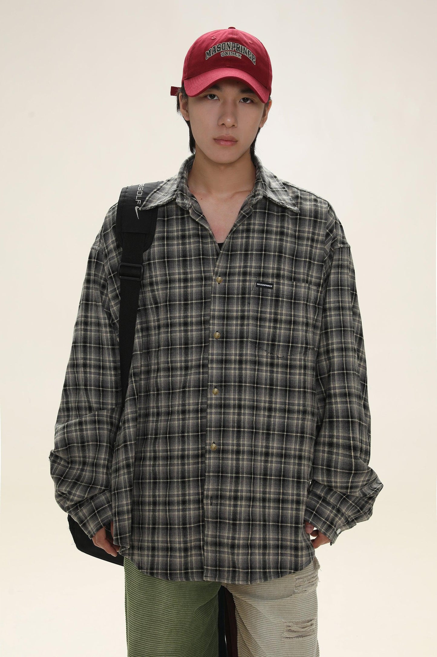 MASONPRINCE Boxy Plaid Work Shirt
