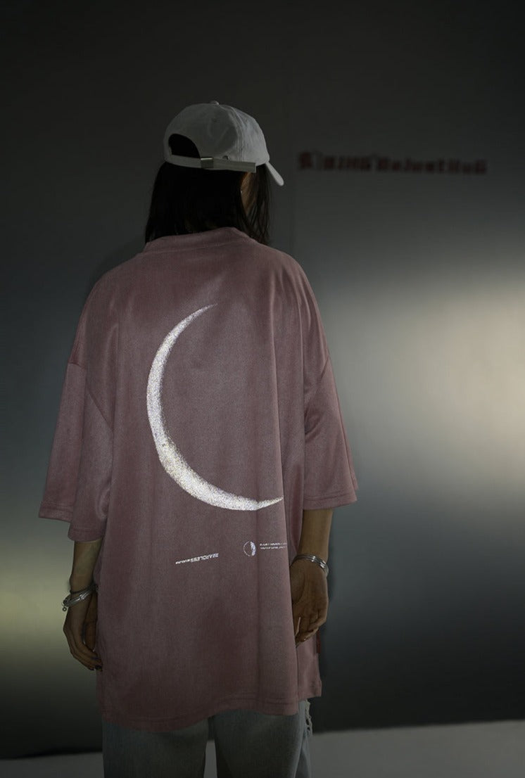 BJHG 3M Reflective Crescent Moon T-Shirt