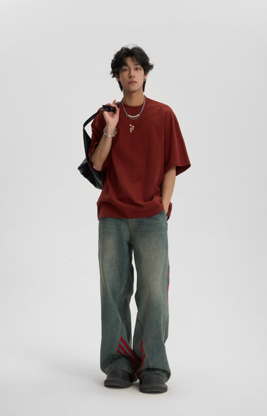 JHYQ Thorn Design Collar T-Shirt