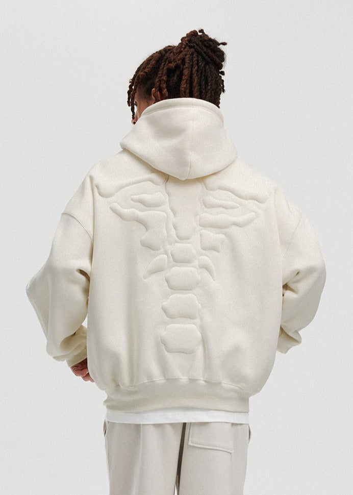 Embroidered Skeleton Hoodie Without Bones