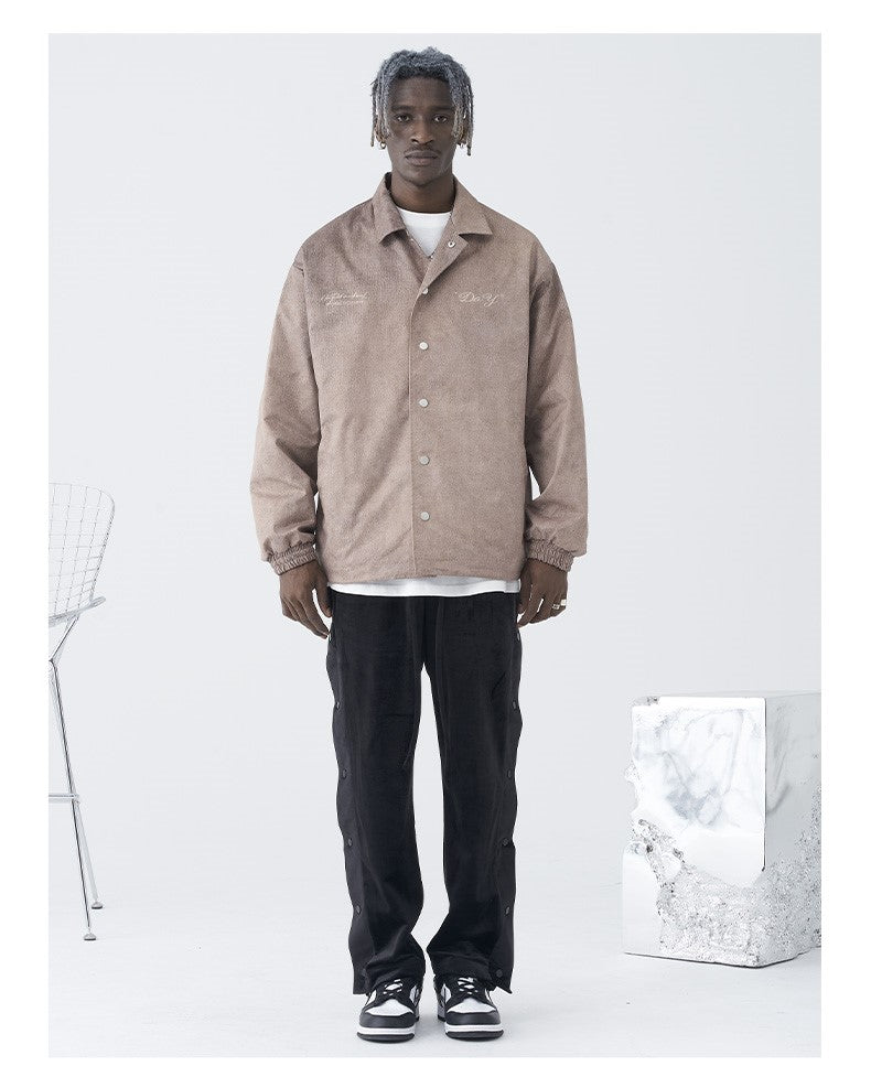 Bold and Edgy Painted Floral Windbreaker Jacket