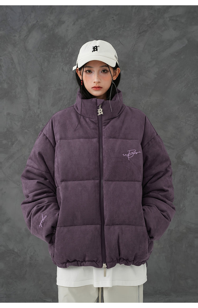 BJHG Plush Suede Puffer Coat