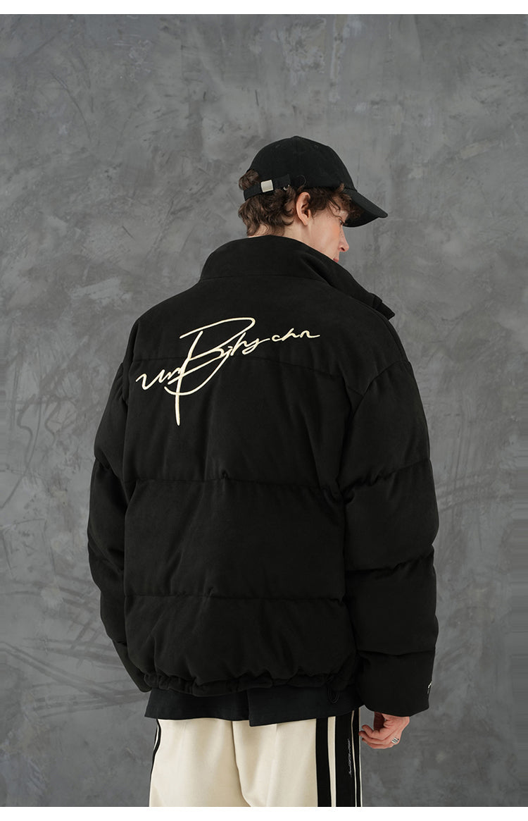 BJHG Plush Suede Puffer Coat