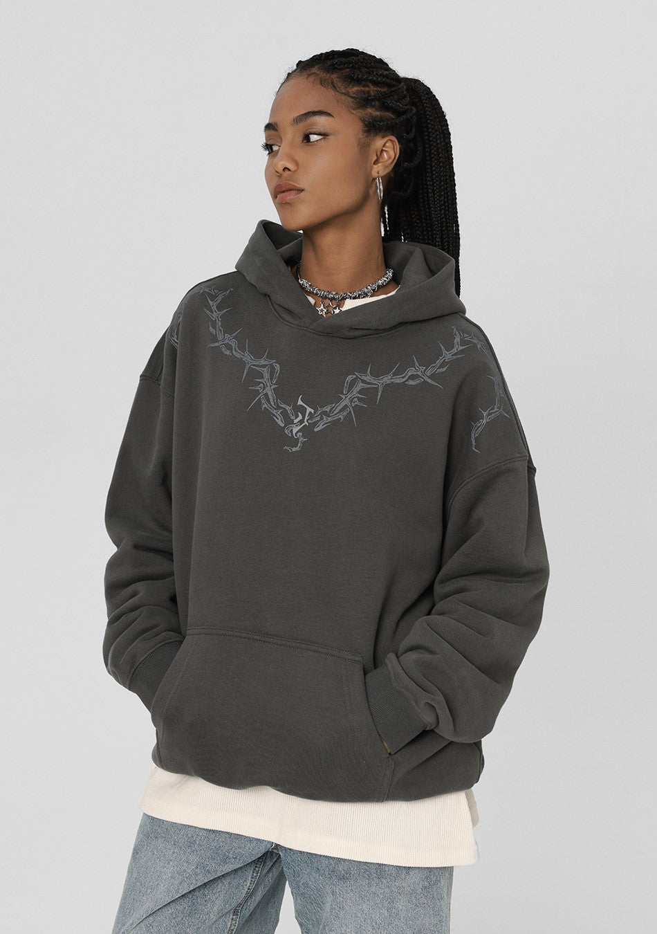 JHYQ Spiked Hoodie