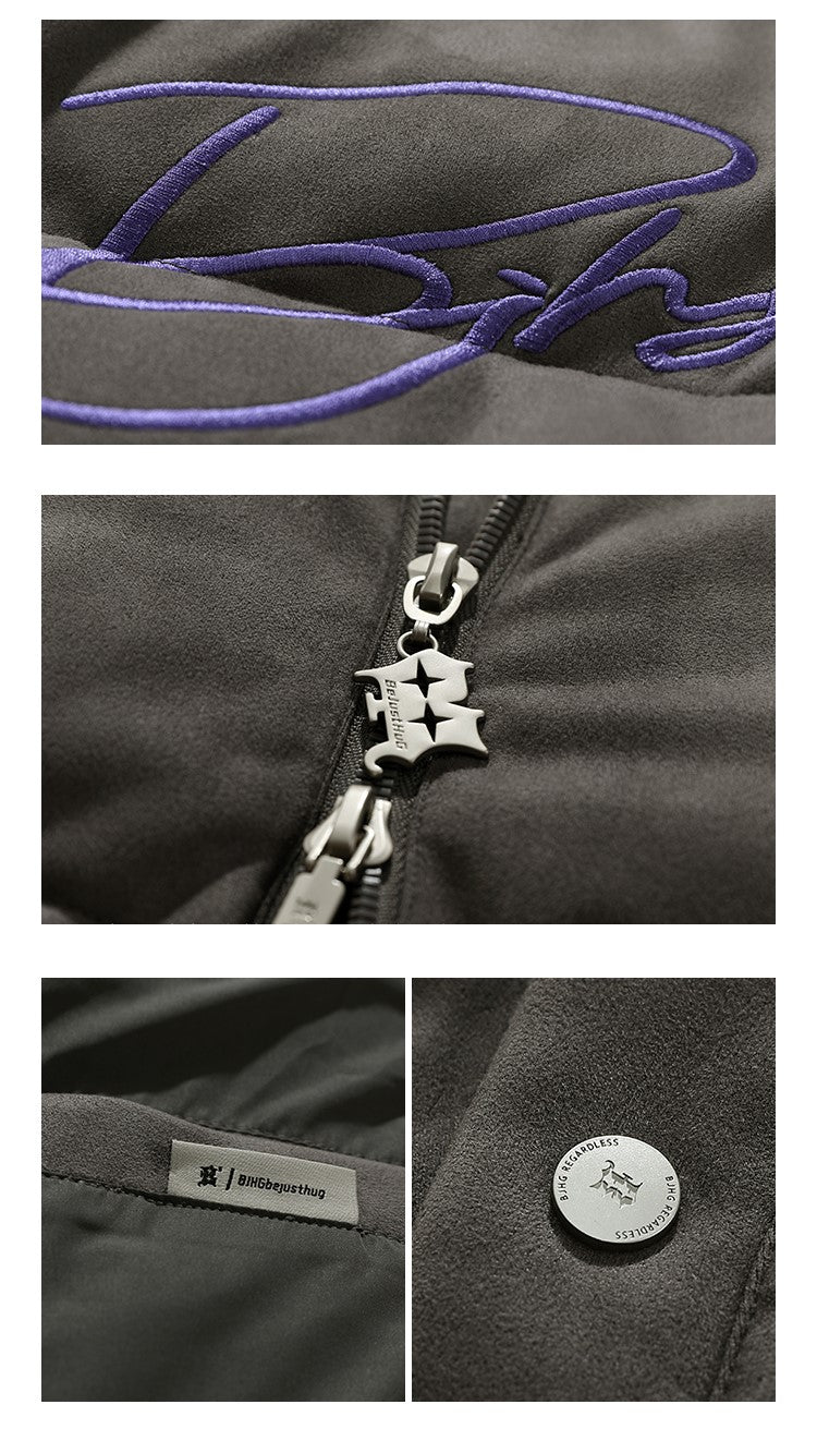 BJHG Plush Suede Puffer Coat