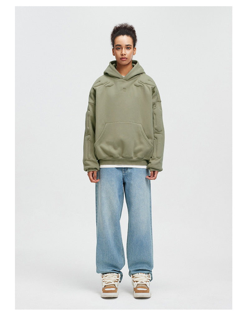 Embroidered Skeleton Hoodie Without Bones