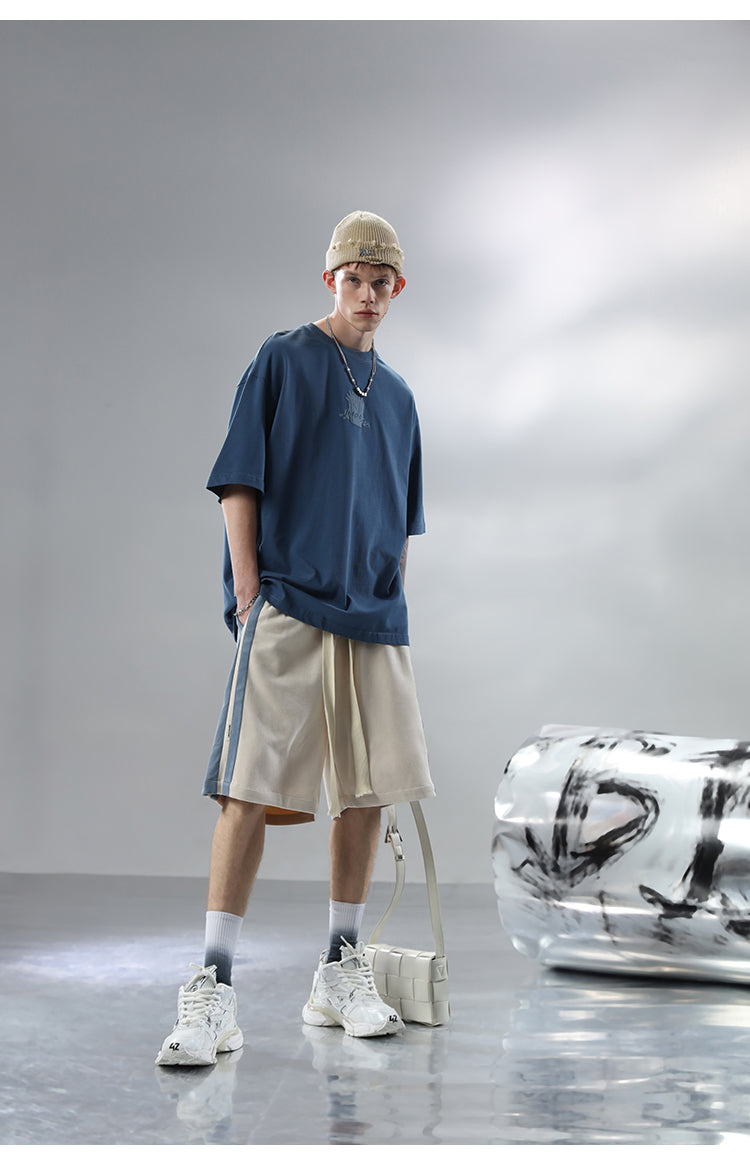 BJHG Velour Wide-Leg Lounge Shorts