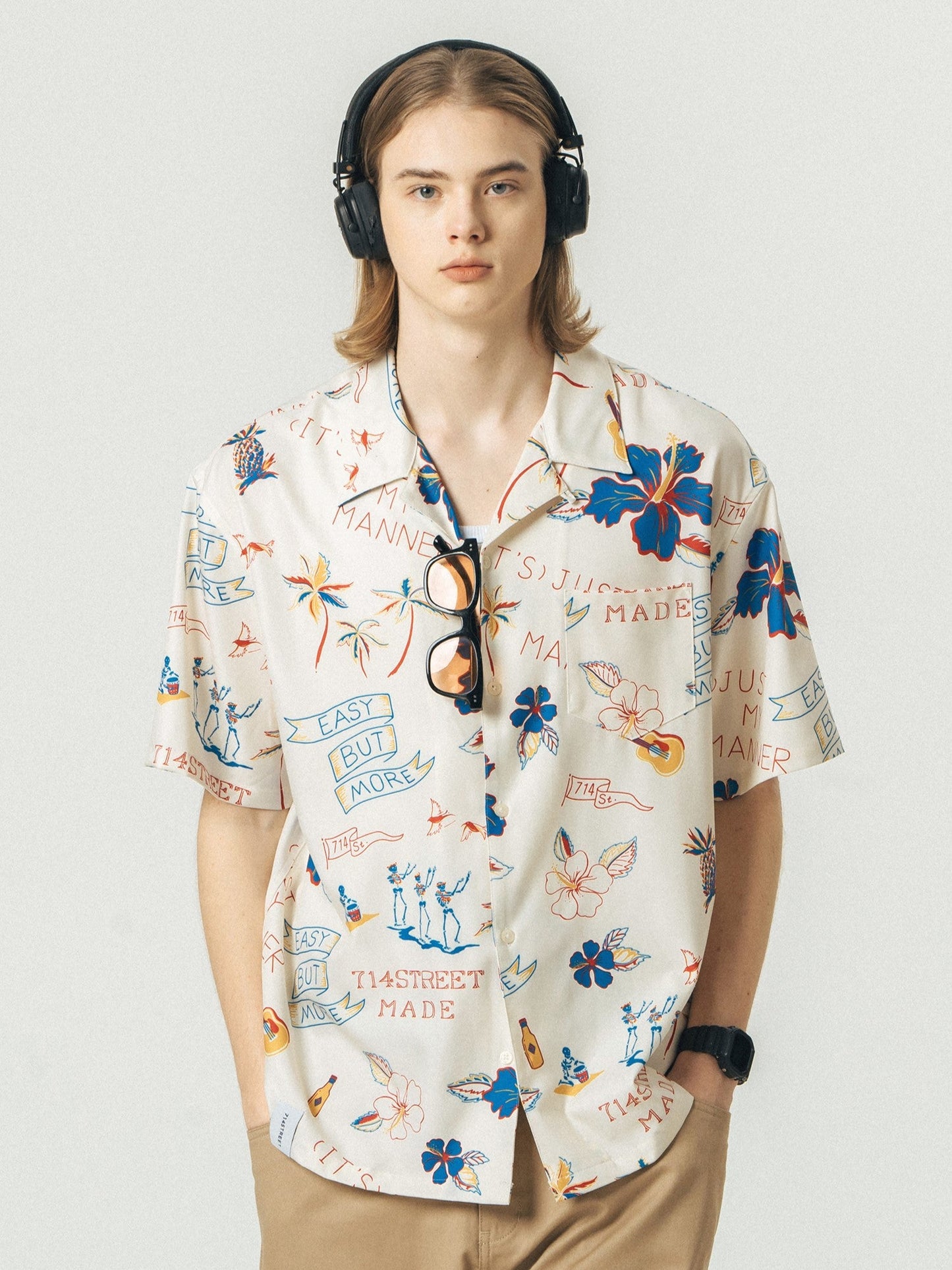 714street 'Luau' Short Sleeve Button-Up Shirt