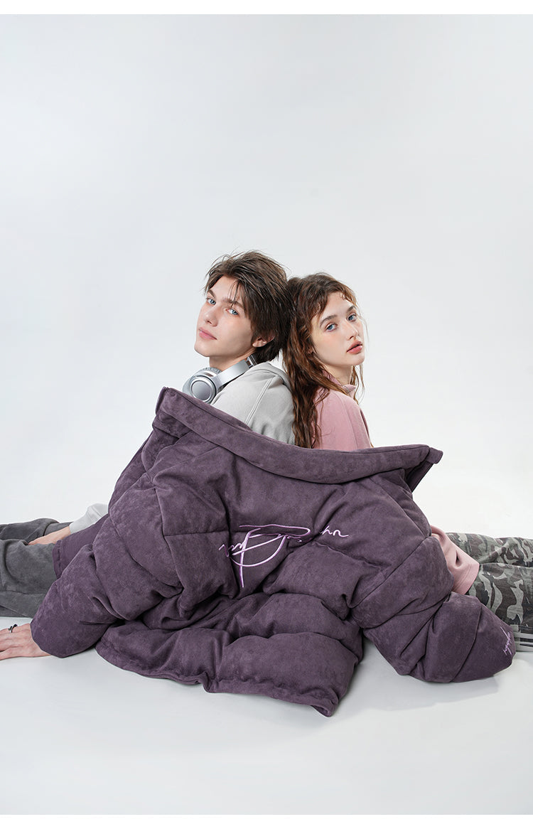 BJHG Plush Suede Puffer Coat