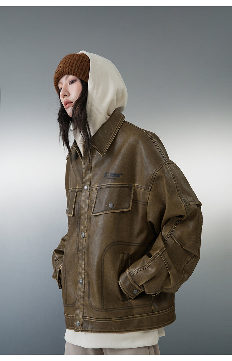 BJHG Classic Retro Motorcycle Jacket