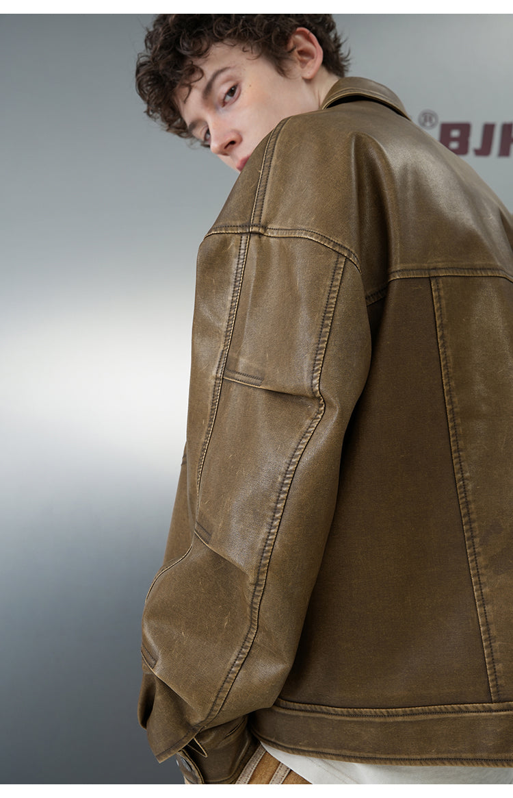 BJHG Classic Retro Motorcycle Jacket