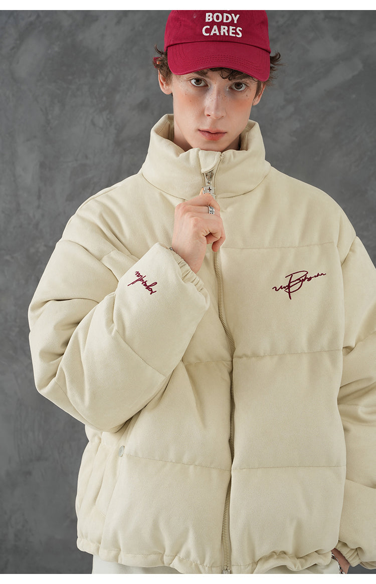 BJHG Plush Suede Puffer Coat
