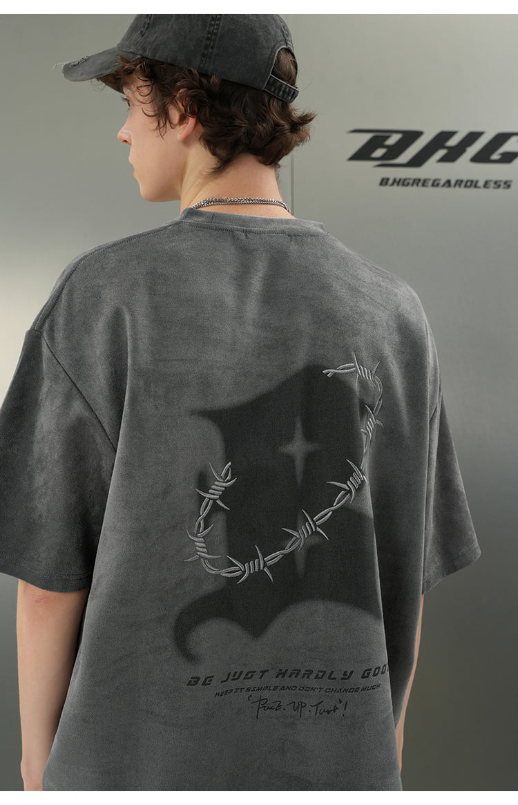 BJHG 'Thorns' Suede T-Shirt