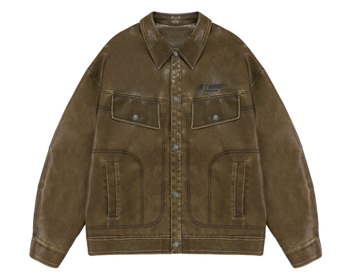 BJHG Classic Retro Motorcycle Jacket