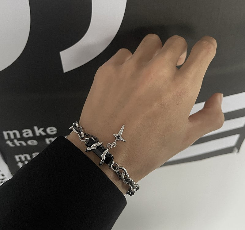 Obsidian Thorn Bracelet by HEIMA