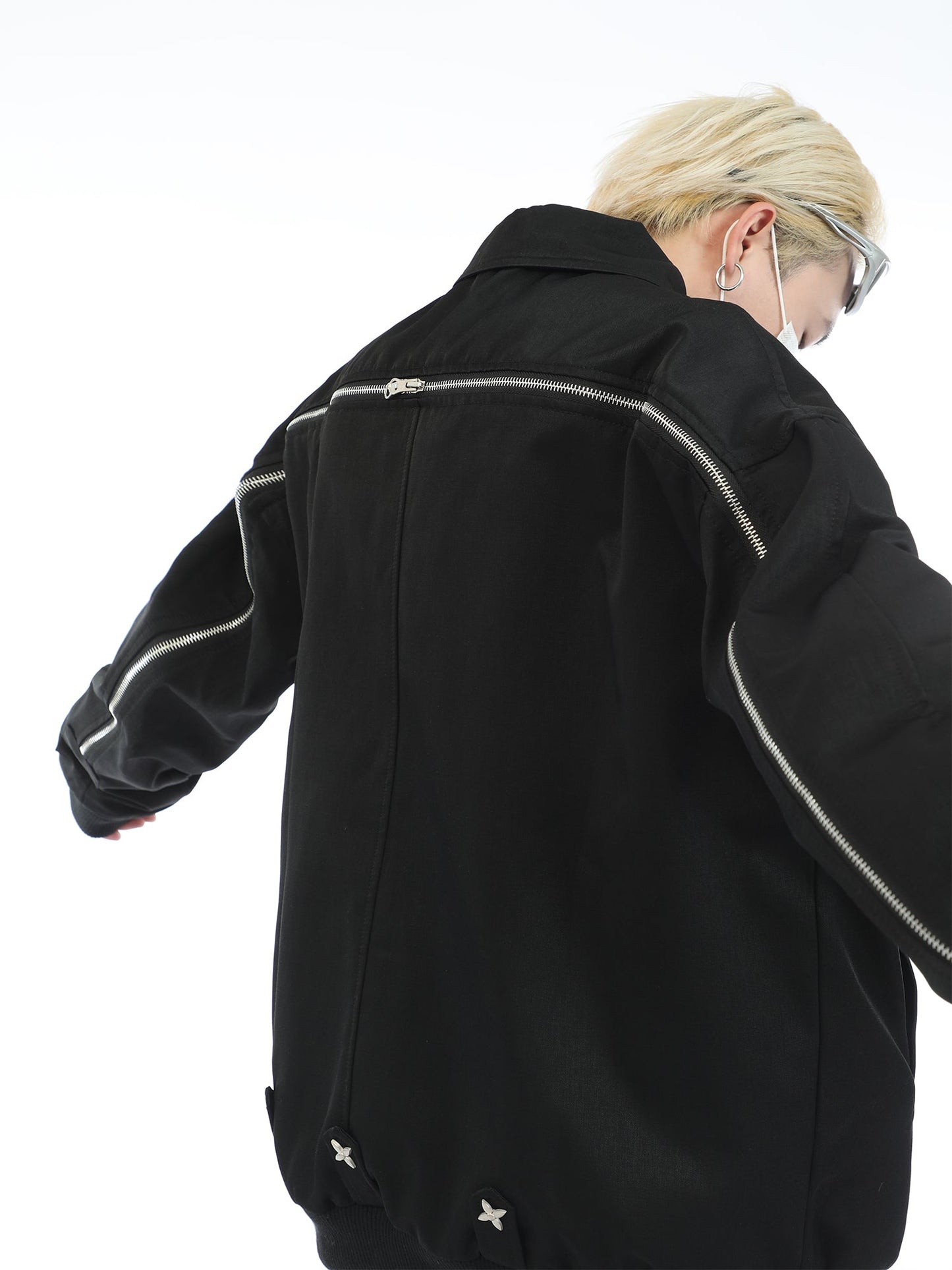 MaxDstr Star Zip-Up Work Jacket