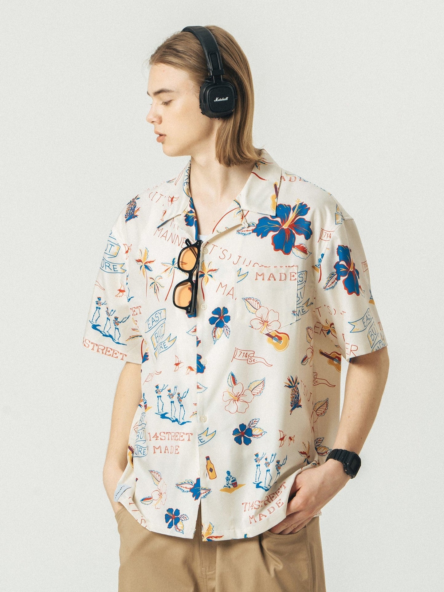 714street 'Luau' Short Sleeve Button-Up Shirt