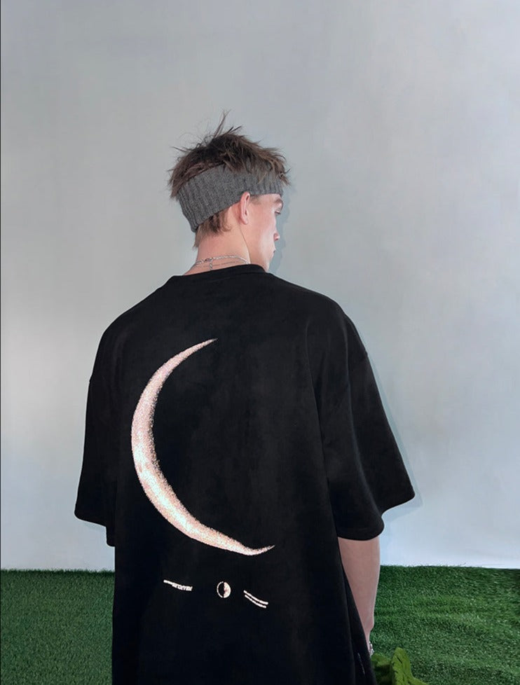 BJHG 3M Reflective Crescent Moon T-Shirt