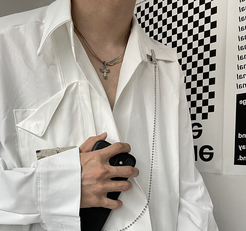 HEIMA Dual-Color Cross Necklace