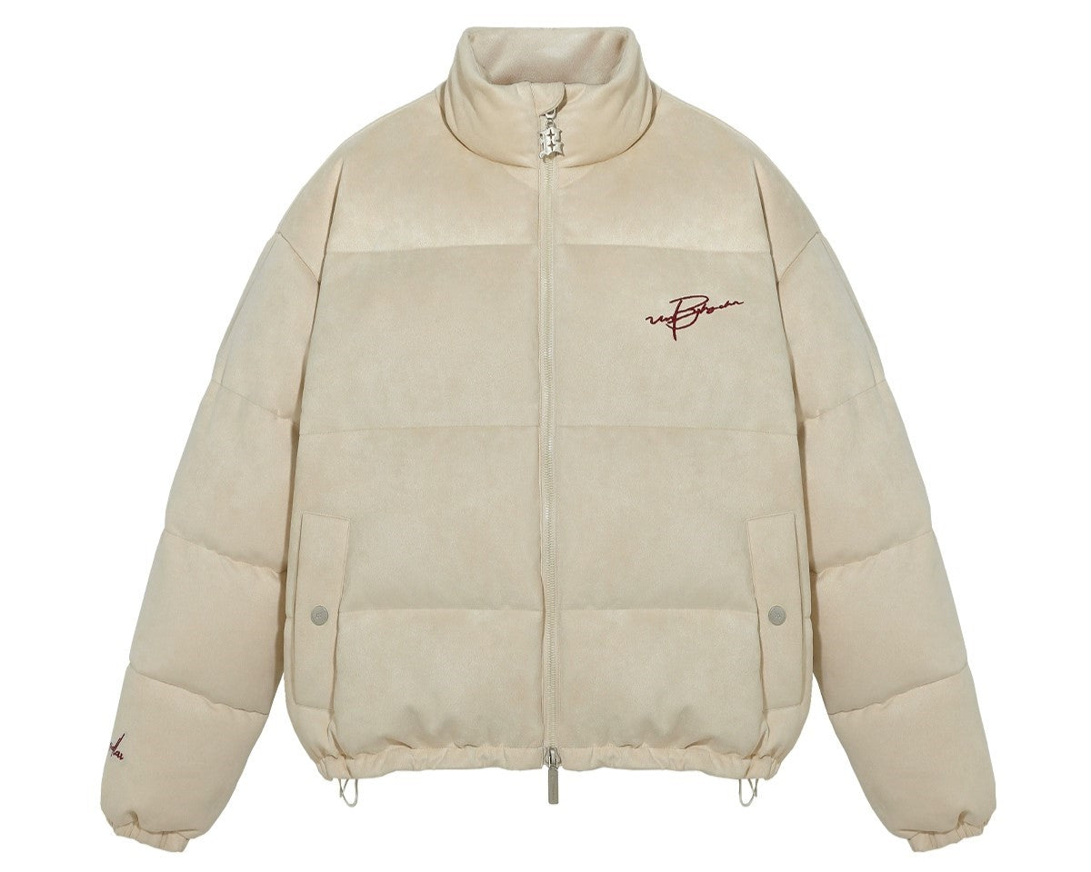 BJHG Plush Suede Puffer Coat