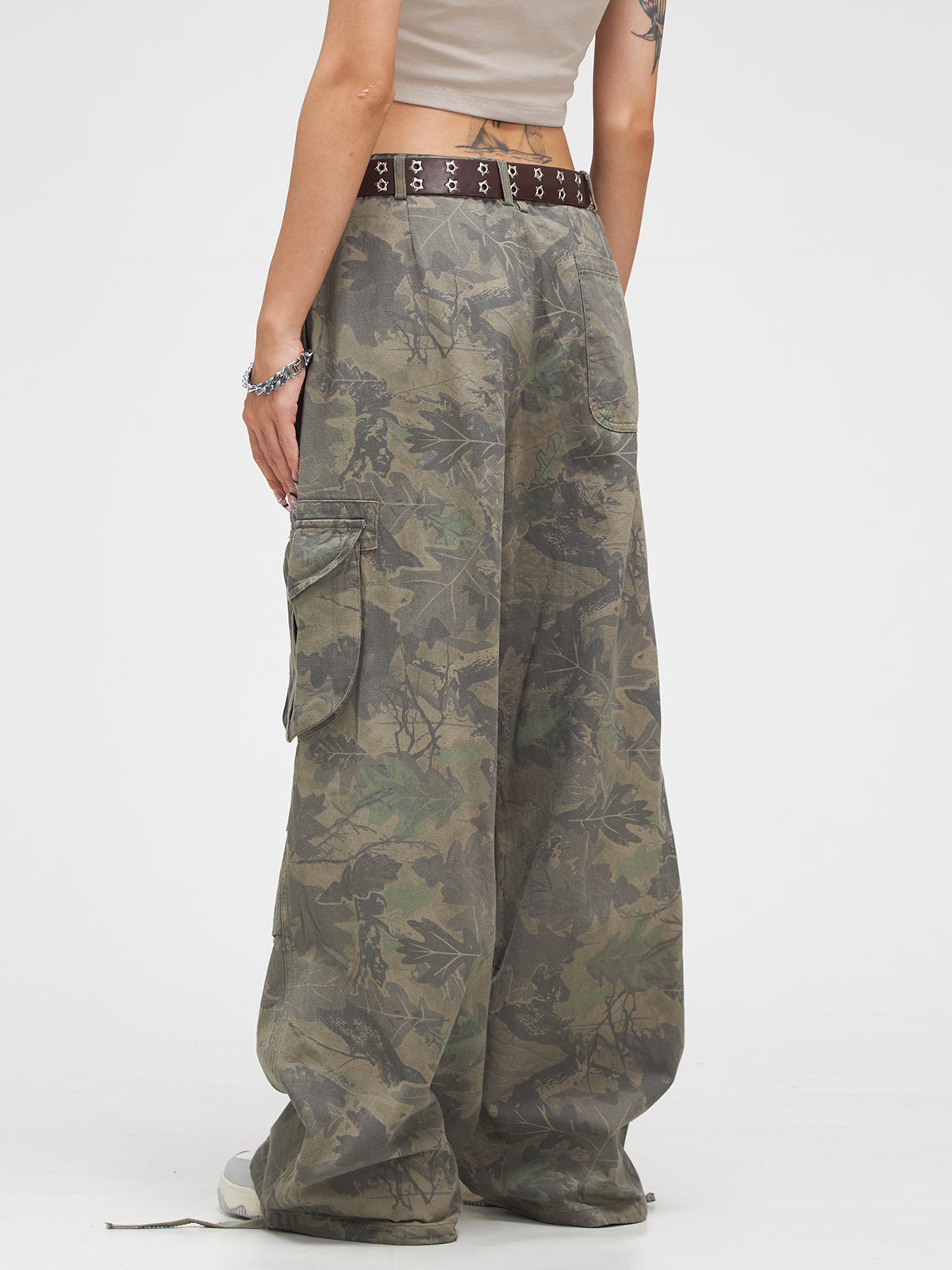CTB Colorful Fern Print Trousers