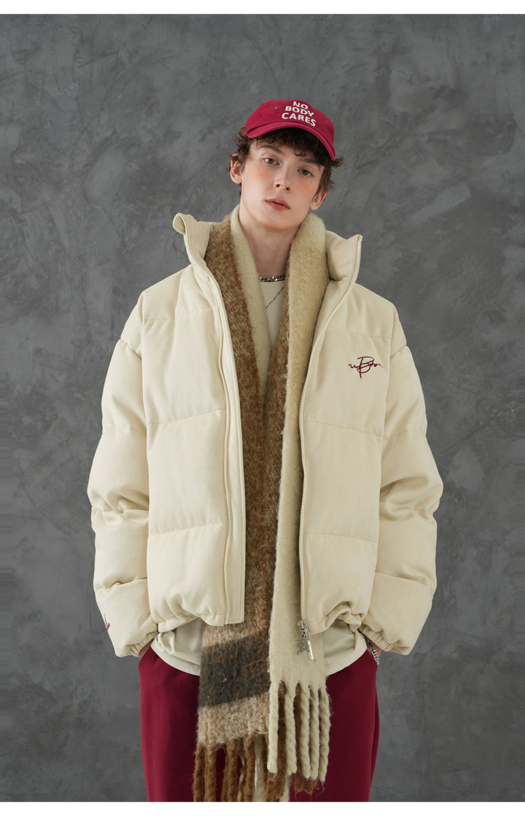 BJHG Plush Suede Puffer Coat
