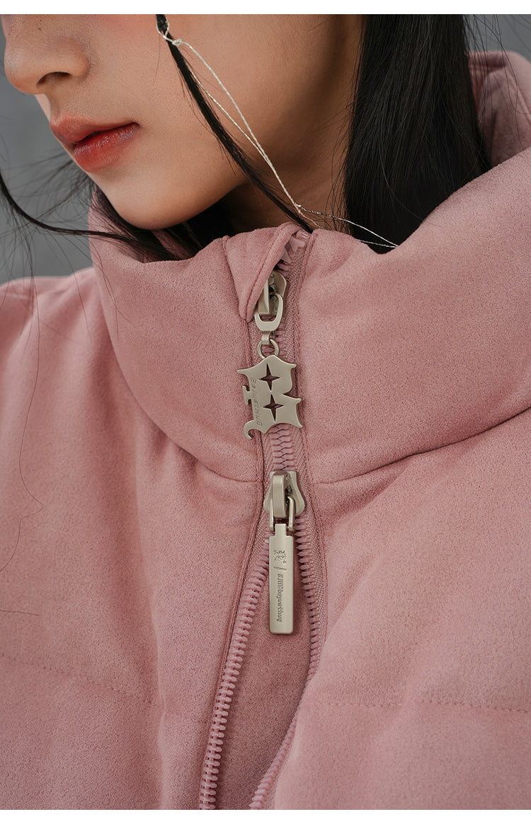 BJHG Plush Suede Puffer Coat