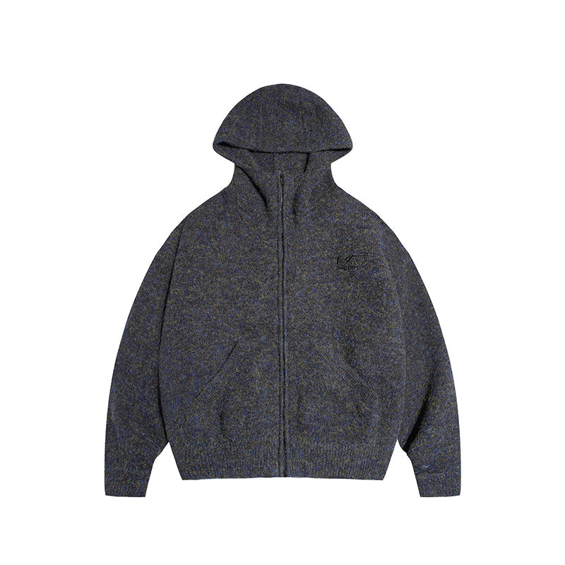 RAPPEYE Double-Zip Hooded Mohair Sweater