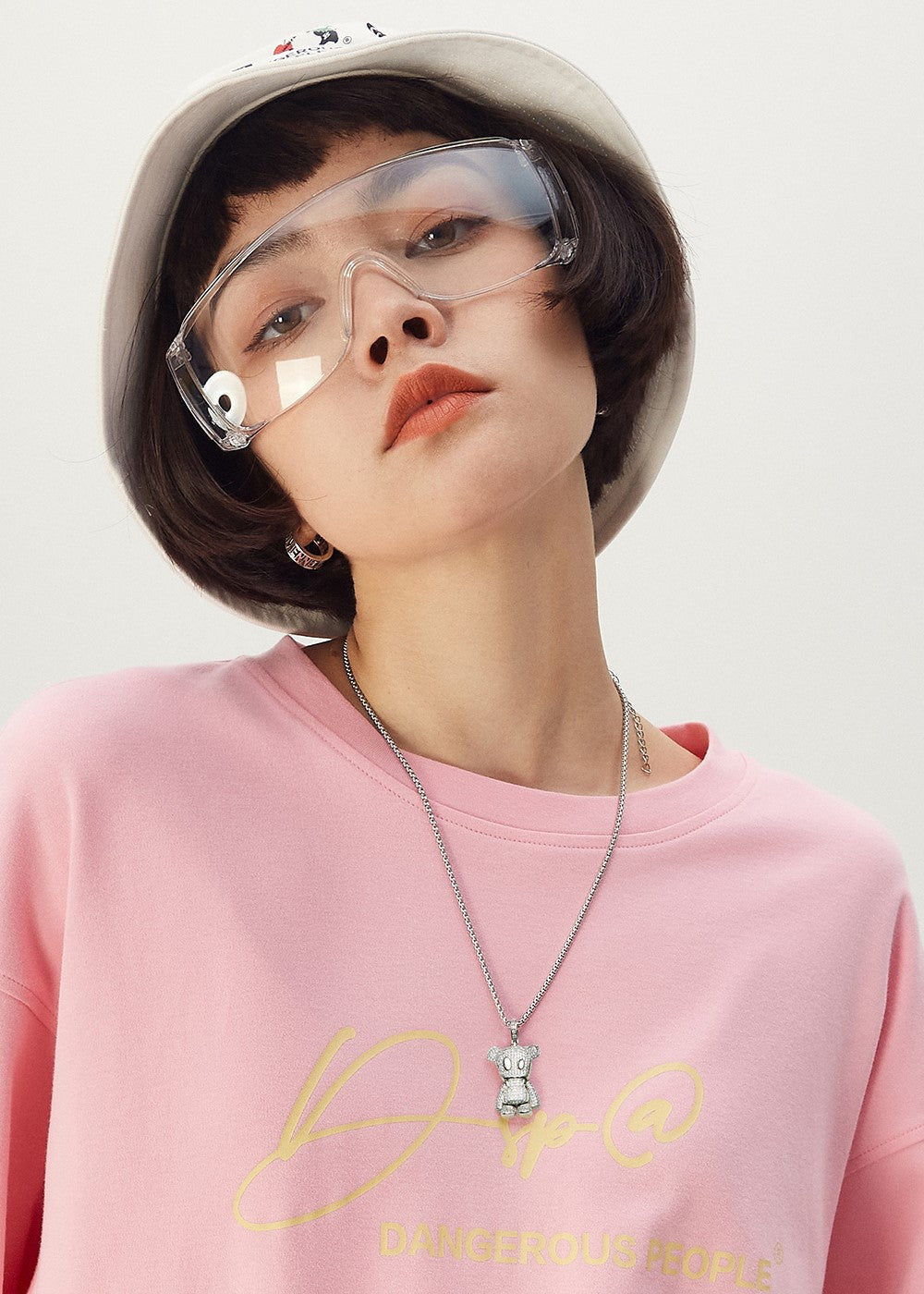 Fearless Bear Pendant Necklace with Hood