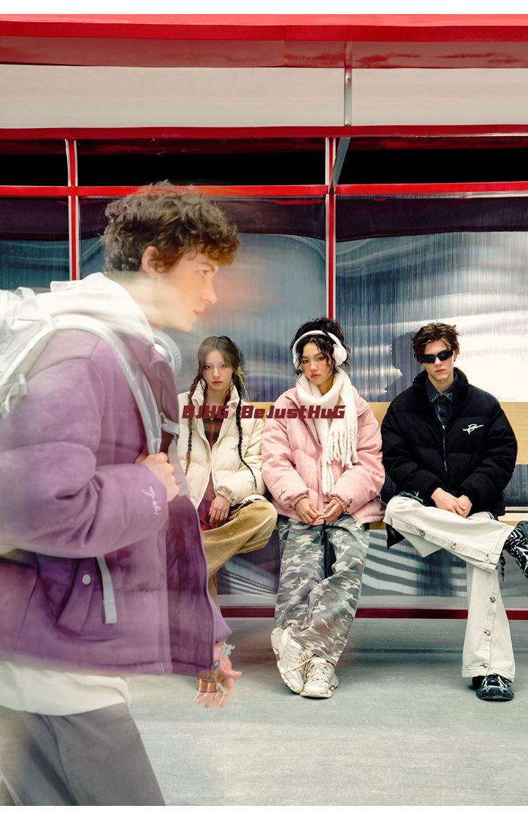 BJHG Plush Suede Puffer Coat