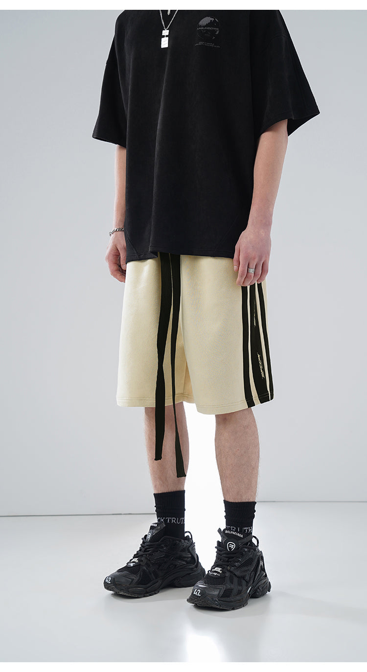 BJHG Velour Wide-Leg Lounge Shorts