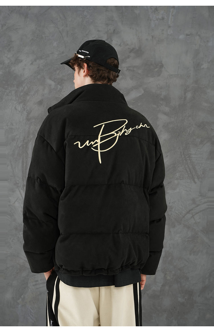 BJHG Plush Suede Puffer Coat