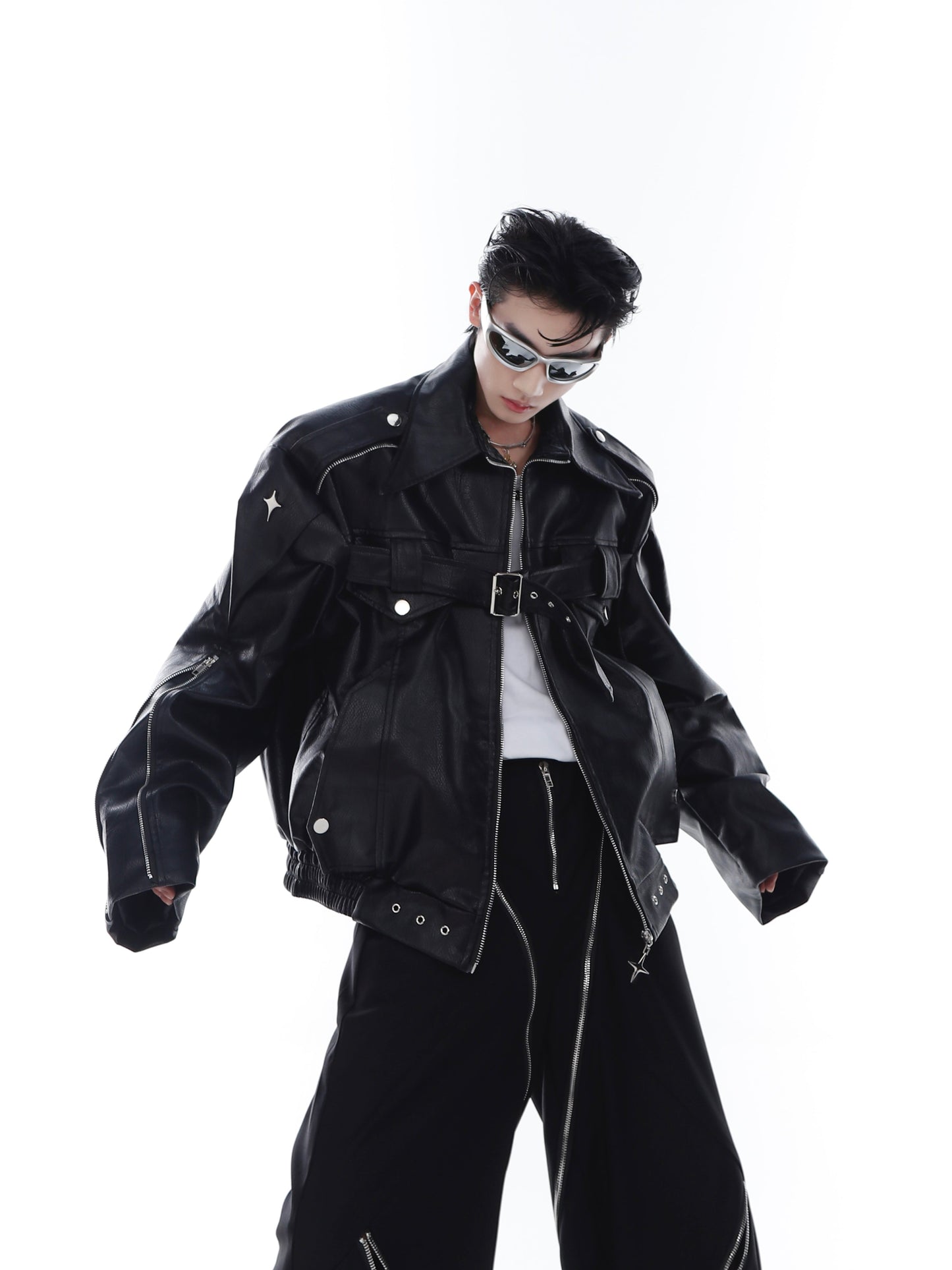 CulturE Pin-Buckle Motorcycle Jacket
