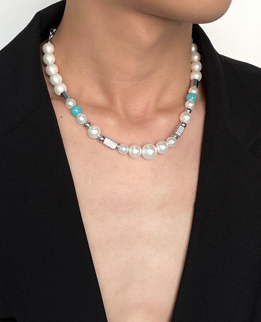 MINBIN Tiru Pearl Pendant Necklace