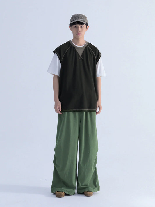 Mentmate Sleeveless Tee with Contrast Stitching