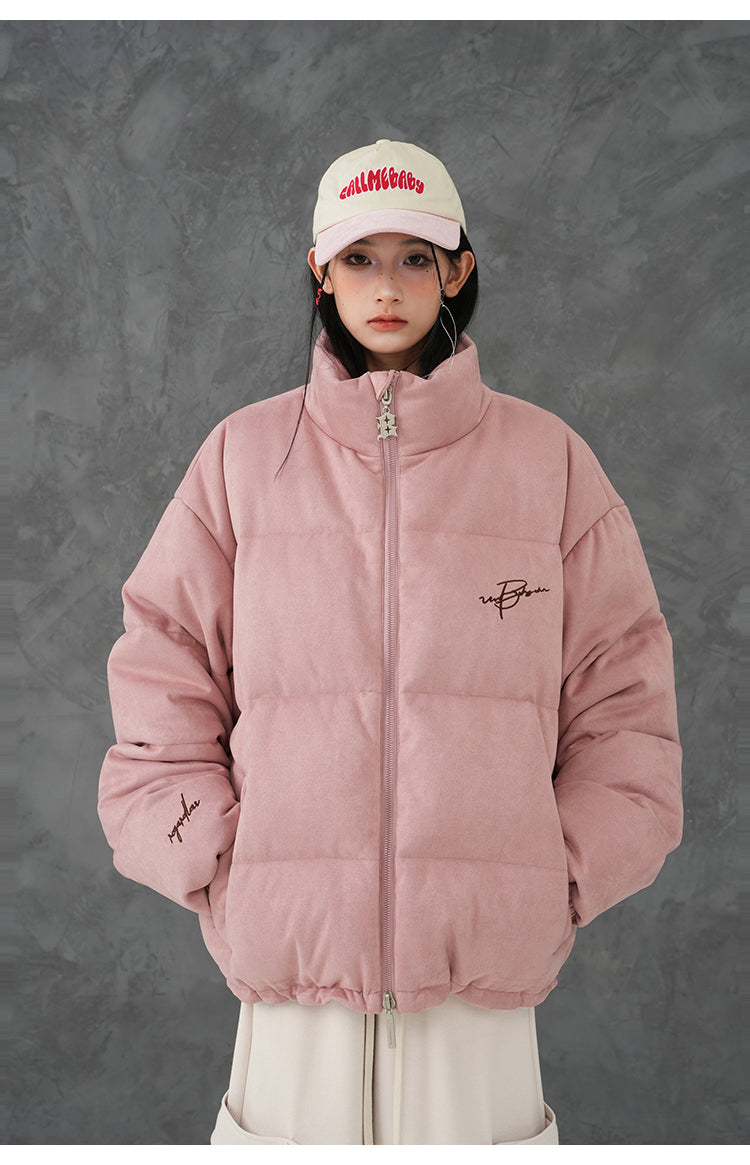 BJHG Plush Suede Puffer Coat